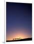 Camel Caravan Silhouette at Dawn, Silk Road, China-Keren Su-Framed Photographic Print