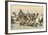 Camel Caravan-null-Framed Art Print