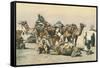 Camel Caravan-null-Framed Stretched Canvas