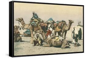 Camel Caravan-null-Framed Stretched Canvas