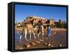 Camel Driver, Ait Benhaddou, Atlas Mountains, Morocco, Mr-Doug Pearson-Framed Stretched Canvas