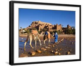 Camel Driver, Ait Benhaddou, Atlas Mountains, Morocco, Mr-Doug Pearson-Framed Photographic Print