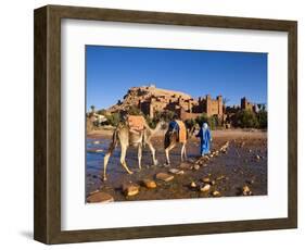 Camel Driver, Ait Benhaddou, Atlas Mountains, Morocco, Mr-Doug Pearson-Framed Photographic Print