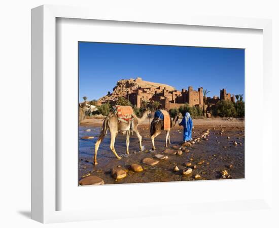 Camel Driver, Ait Benhaddou, Atlas Mountains, Morocco, Mr-Doug Pearson-Framed Photographic Print