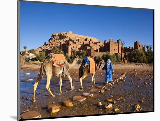 Camel Driver, Ait Benhaddou, Atlas Mountains, Morocco, Mr-Doug Pearson-Mounted Photographic Print