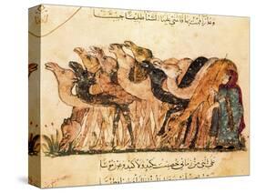 Camel-Driver, Assemblies of Al-Hariri-Yahya ibn Mahmud Al-Wasiti-Stretched Canvas