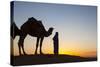 Camel Driver, Sahara Desert, Merzouga, Morocco, North Africa, Africa-Doug Pearson-Stretched Canvas