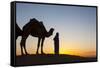 Camel Driver, Sahara Desert, Merzouga, Morocco, North Africa, Africa-Doug Pearson-Framed Stretched Canvas