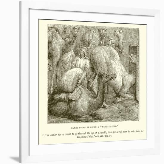 Camel Going Through a "Needle's Eye"-null-Framed Giclee Print