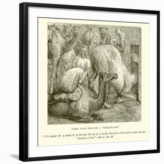 Camel Going Through a "Needle's Eye"-null-Framed Giclee Print