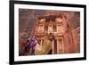 Camel in Front of the Treasury, Petra, Jordan, Middle East-Neil Farrin-Framed Photographic Print