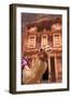 Camel in Front of the Treasury, Petra, Jordan, Middle East-Neil Farrin-Framed Photographic Print