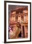 Camel in Front of the Treasury, Petra, Jordan, Middle East-Neil Farrin-Framed Photographic Print