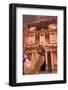 Camel in Front of the Treasury, Petra, Jordan, Middle East-Neil Farrin-Framed Photographic Print