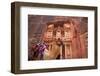 Camel in Front of the Treasury, Petra, Jordan, Middle East-Neil Farrin-Framed Photographic Print