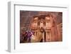 Camel in Front of the Treasury, Petra, Jordan, Middle East-Neil Farrin-Framed Photographic Print