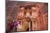 Camel in Front of the Treasury, Petra, Jordan, Middle East-Neil Farrin-Mounted Photographic Print