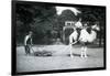 Camel Lawn-Mower, Ridden by Gardener Fred Perry at London Zoo, 1913-Frederick William Bond-Framed Photographic Print