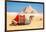 Camel Resting by the Pyramids, Giza, Egypt-Richard Silver-Framed Photographic Print