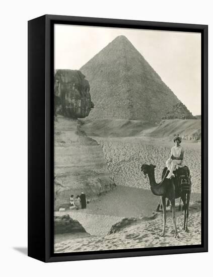 Camel Ride at the Sphinx and Pyramids-null-Framed Stretched Canvas