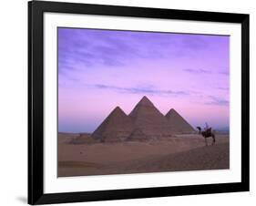 Camel Rider at Giza Pyramids, Giza, UNESCO World Heritage Site, Cairo, Egypt, North Africa, Africa-Nigel Francis-Framed Photographic Print