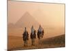 Camel Riders at Giza Pyramids, UNESCO World Heritage Site, Giza, Cairo, Egypt, North Africa, Africa-null-Mounted Photographic Print