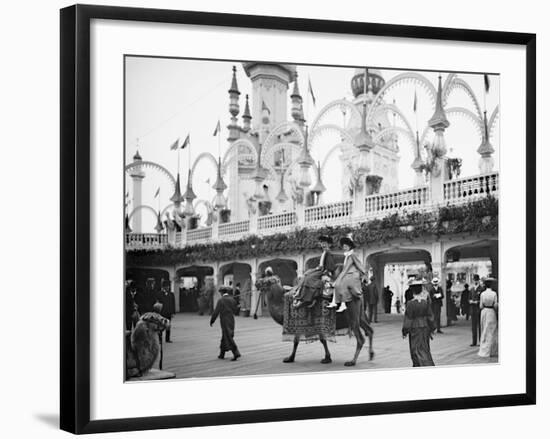 Camel Riding, Coney Island, N.Y.-null-Framed Photo