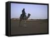 Camel Riding, Morocco-Michael Brown-Framed Stretched Canvas