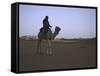 Camel Riding, Morocco-Michael Brown-Framed Stretched Canvas