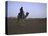 Camel Riding, Morocco-Michael Brown-Stretched Canvas
