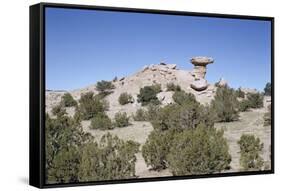 Camel Rock, Near Santa Fe, New Mexico, USA-Walter Rawlings-Framed Stretched Canvas