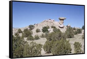 Camel Rock, Near Santa Fe, New Mexico, USA-Walter Rawlings-Framed Stretched Canvas