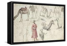 Camel Studies-Louis Francois Cassas-Framed Stretched Canvas