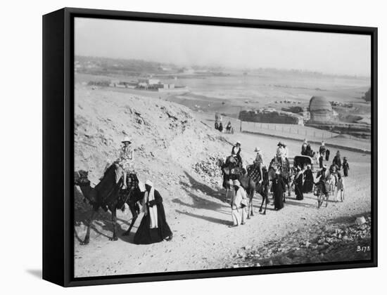 Camel Tour, Giza, Egypt, C1920S-C1930S-null-Framed Stretched Canvas