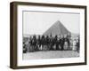 Camel Tour in Front of One of the Pyramids of Giza, Egypt, C1920s-C1930s-null-Framed Giclee Print