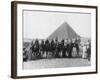 Camel Tour in Front of One of the Pyramids of Giza, Egypt, C1920s-C1930s-null-Framed Giclee Print