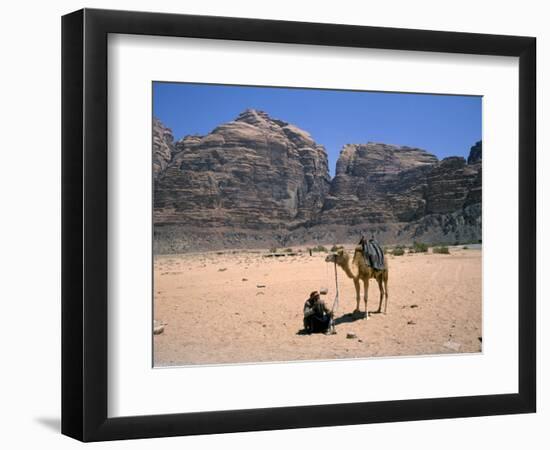 Camel, Wadi Rum, Jordan, Middle East-Michael Short-Framed Photographic Print