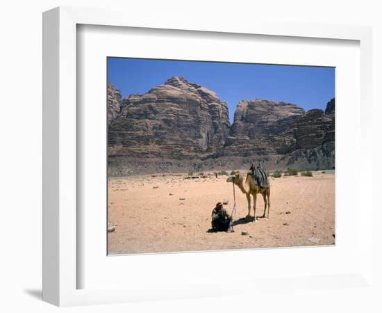 Camel, Wadi Rum, Jordan, Middle East-Michael Short-Framed Photographic Print