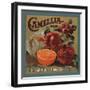 Camelia Brand - Redlands, California - Citrus Crate Label-Lantern Press-Framed Art Print