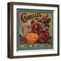 Camelia Brand - Redlands, California - Citrus Crate Label-Lantern Press-Framed Art Print