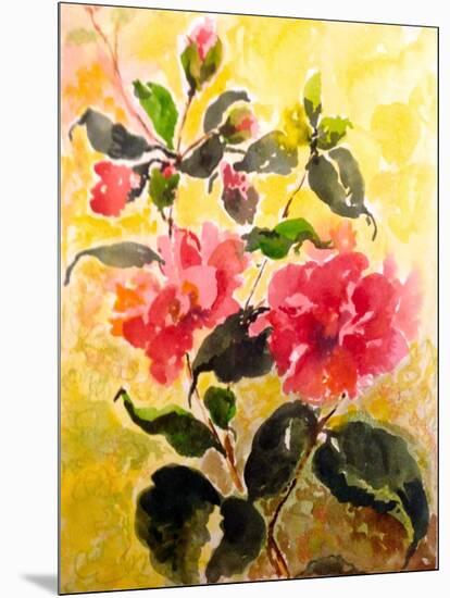 Camelias-Mary Smith-Mounted Premium Giclee Print