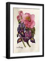 Camellia and Dutch Iris-Joan Thewsey-Framed Giclee Print