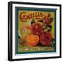 Camellia Orange Label - Redlands, CA-Lantern Press-Framed Art Print