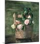 Camellias and Roses in Japanese Vase-John Lafarge-Mounted Art Print