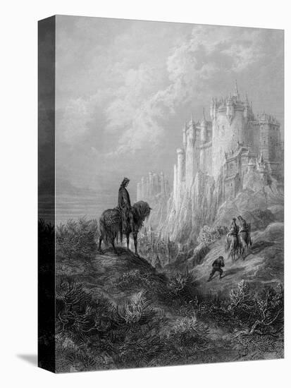 Camelot, Illustration from 'Idylls of the King' by Alfred Tennyson (Litho)-Gustave Doré-Stretched Canvas