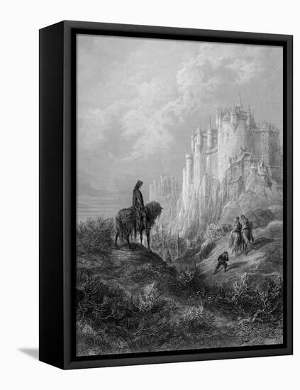 Camelot, Illustration from 'Idylls of the King' by Alfred Tennyson (Litho)-Gustave Doré-Framed Stretched Canvas