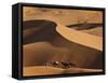 Camels and Dunes, Erg Chebbi, Sahara Desert, Morocco-Peter Adams-Framed Stretched Canvas