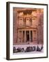 Camels at the Facade of Treasury (Al Khazneh), Petra, Jordan-Keren Su-Framed Premium Photographic Print