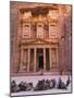 Camels at the Facade of Treasury (Al Khazneh), Petra, Jordan-Keren Su-Mounted Photographic Print