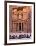 Camels at the Facade of Treasury (Al Khazneh), Petra, Jordan-Keren Su-Framed Photographic Print